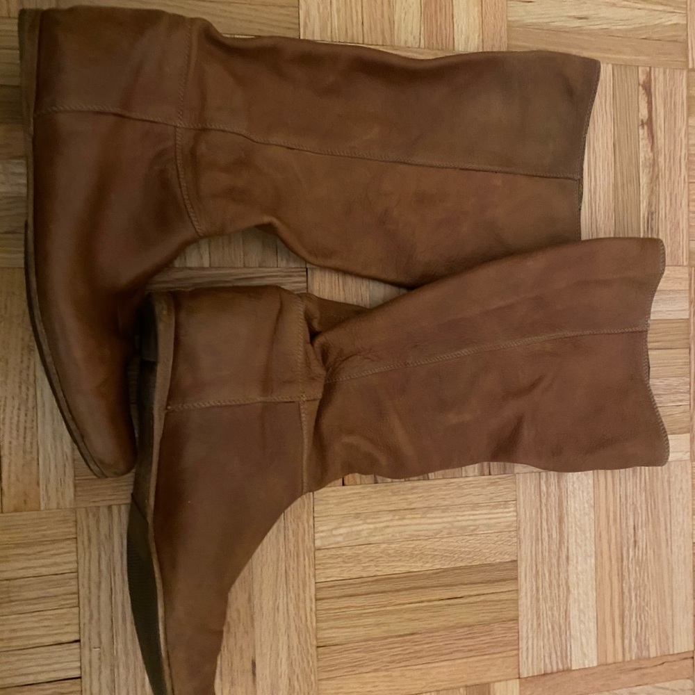 Prada Brown Leather Slouch Boots size 9.5 - Picture 13 of 16